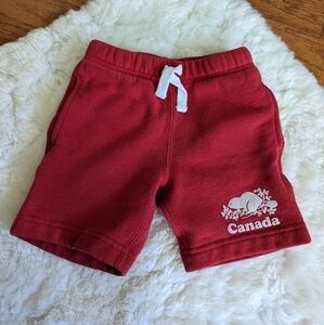 Roots Canada sweat shorts red 2t